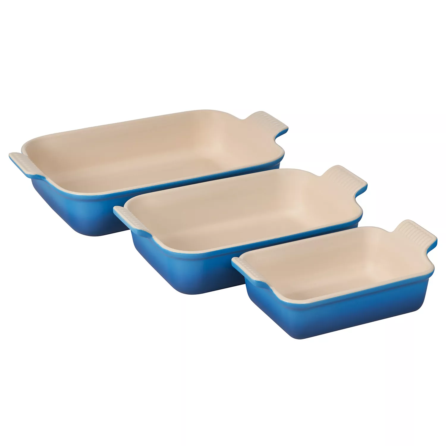 Le Creuset Heritage Stoneware 3-Piece Rectangular Baker Set - Marseille