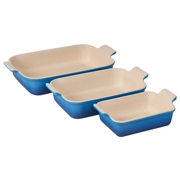 Le Creuset Heritage Stoneware 3-Piece Rectangular Baker Set