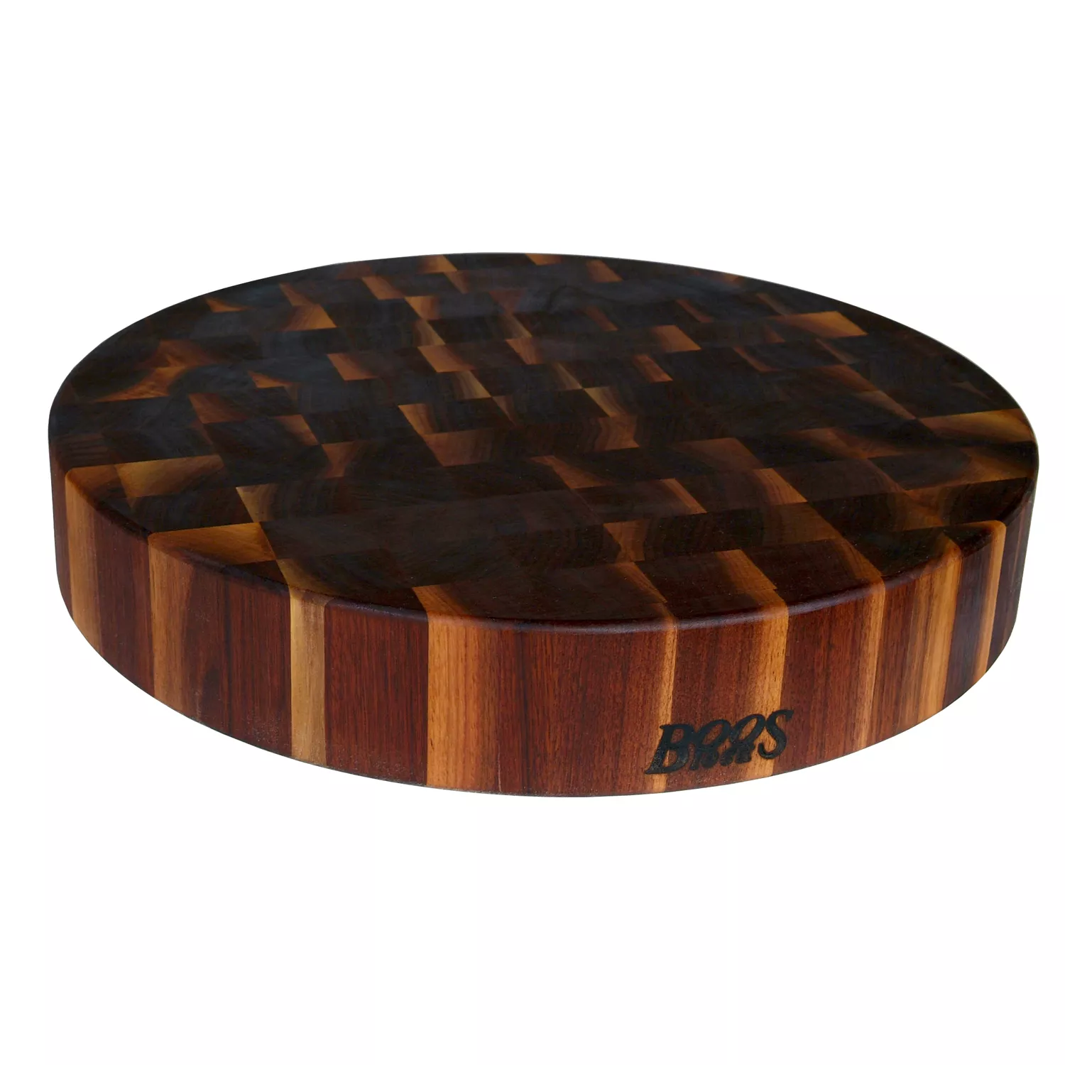 John Boos Walnut End-Grain Reversible Round Chopping Block, 18" x 3"