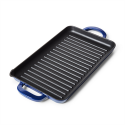 Sur La Table Enameled Cast Iron Grill Pan, 15" x 9" I can confidently say that the Sur La Table Enameled Cast Iron Grill Pan (15" x 9") is a fantastic addition to any kitchen