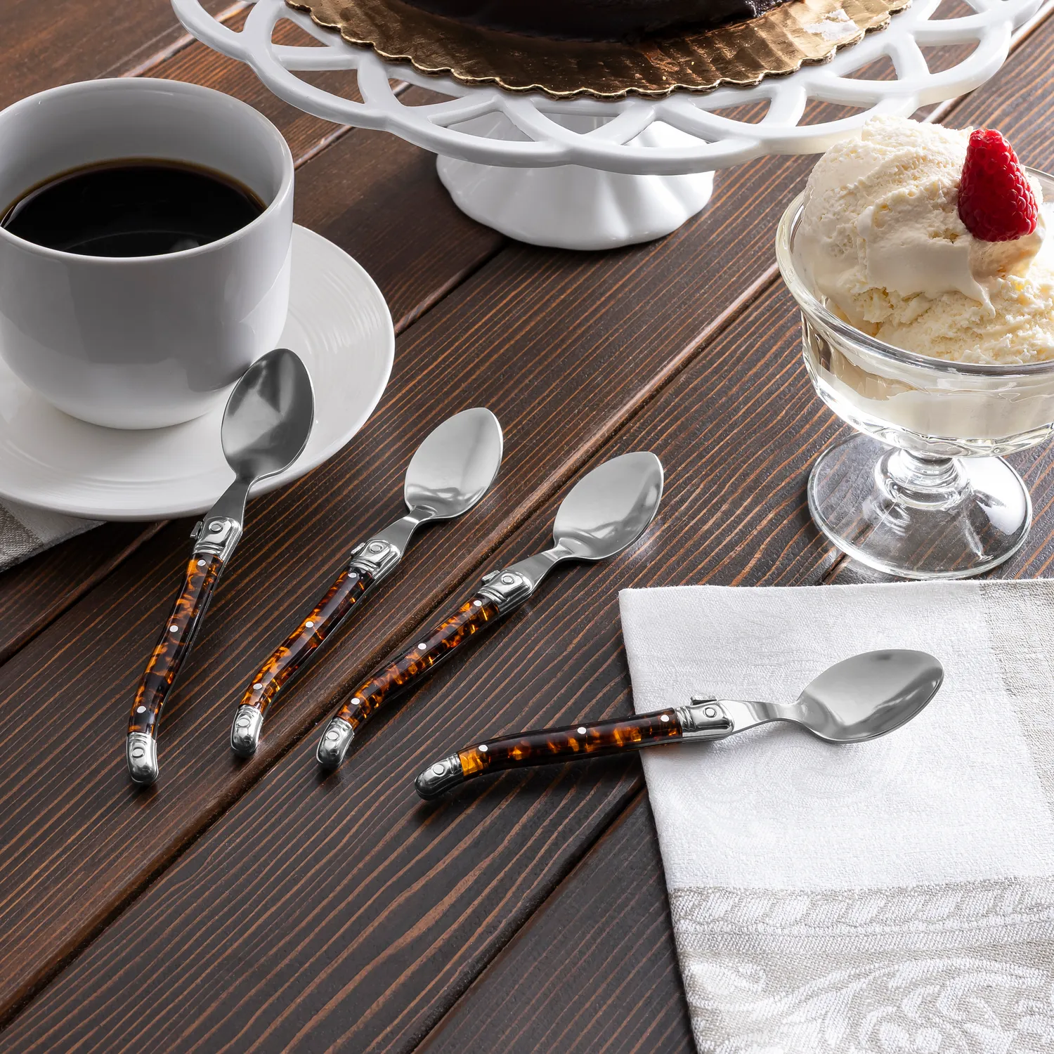 French Home Laguiole Coffee Spoons, Set of 4