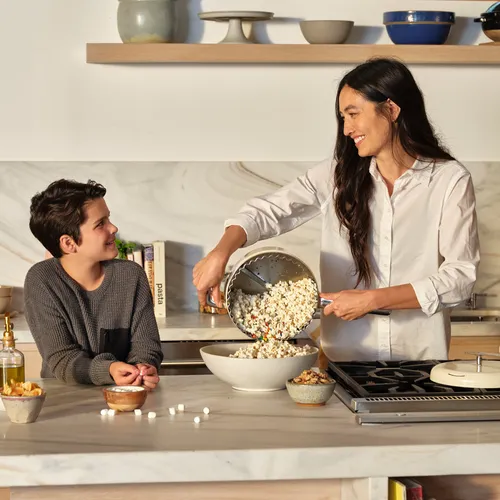 Popsmith Modern Stovetop Popcorn Popper with Buttery Popcorn Kits