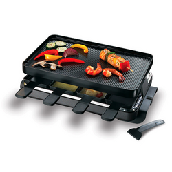 Classic Raclette Party Grill with Reversible Grill Plate