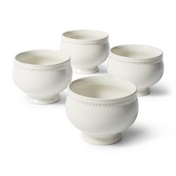 Sur La Table Pearl Stoneware Soup Bowls, Set of 4 Great for cereal, warming upleftovers, and side dishes with dinner