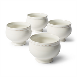 Sur La Table Pearl Stoneware Soup Bowls, Set of 4 I got 2 sets of these small bowls, and they are perfect  with so many uses