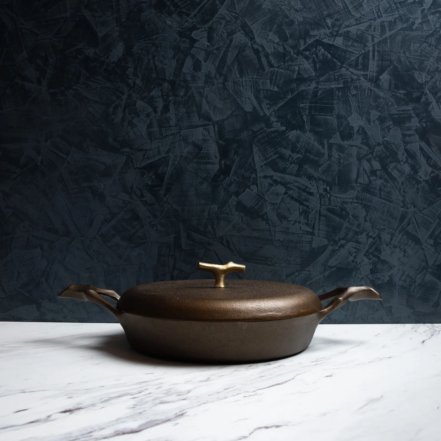 Nest Polished Cast Iron Braising Pan with Lid, 12"