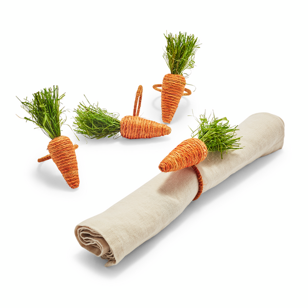 Sur La Table Carrot Napkin Rings, Set of 4