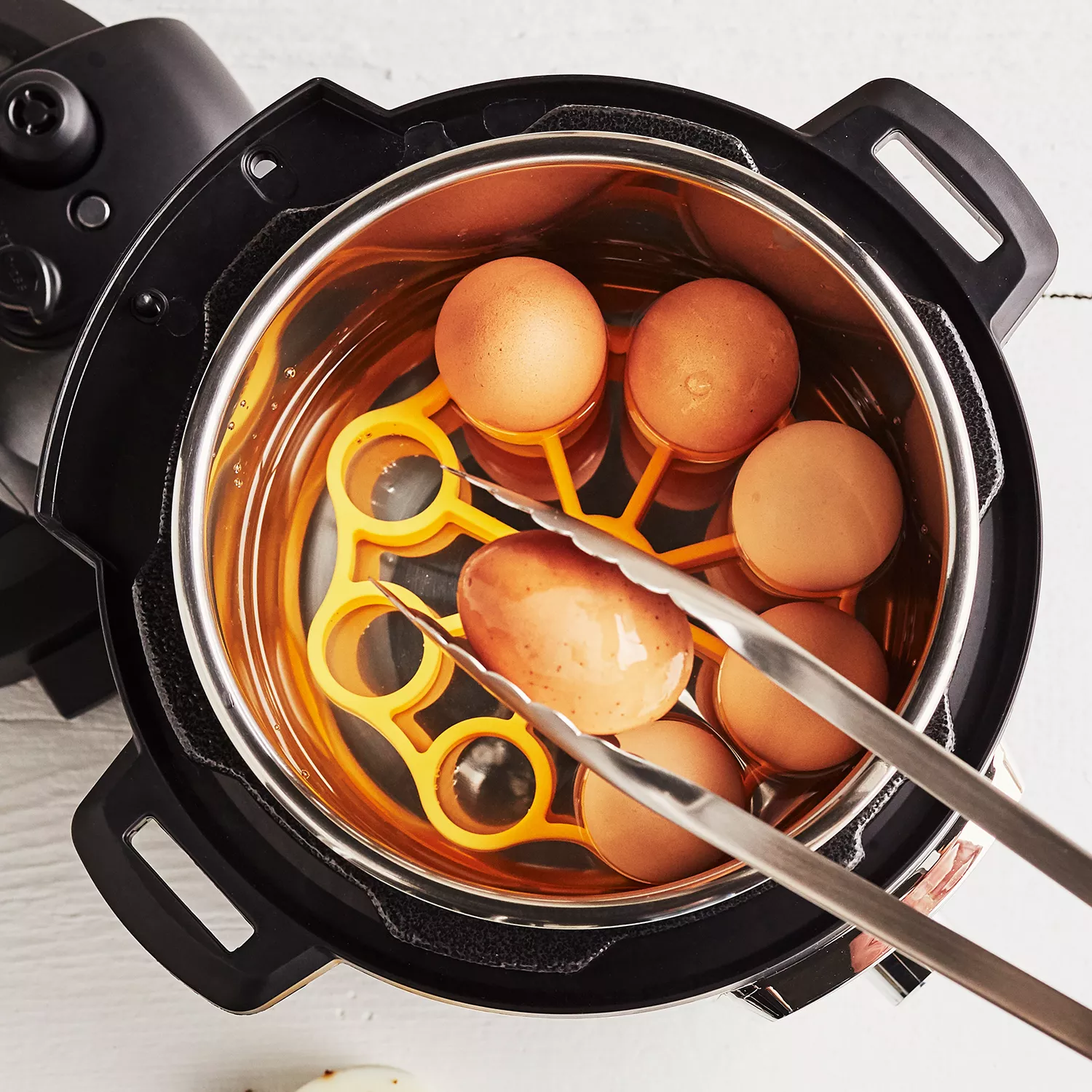 OXO Silicone Pressure Cooker Egg Rack in Yellow - Winestuff