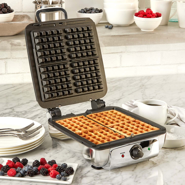 All Clad 4-Square Belgian Waffle Maker with Removable Plates