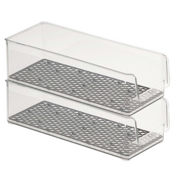 HEXA In-Fridge Stackable Refrigerator Bins and Egg Tray, Set of 4