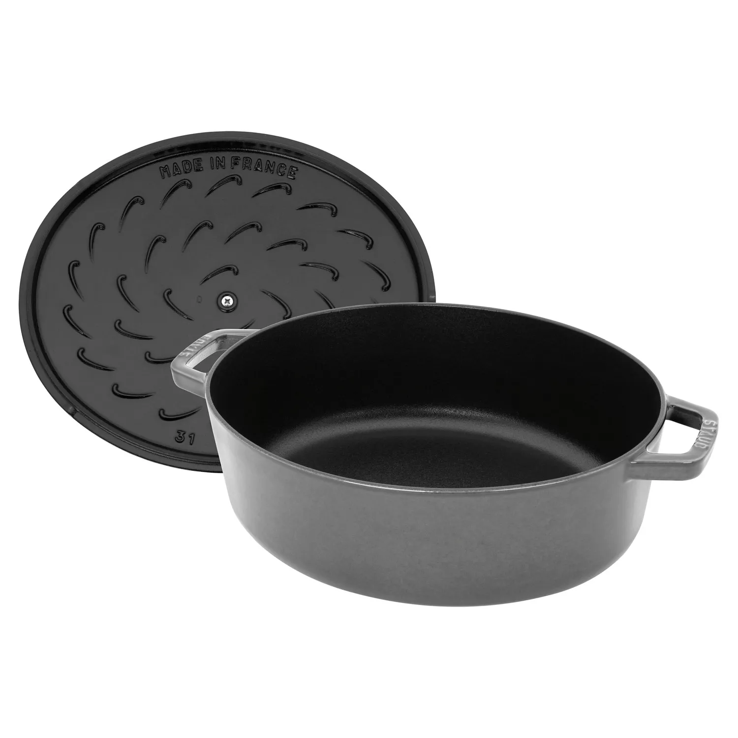 Staub Cast Iron Wide Oval Dutch Oven, 6.25 Qt. 