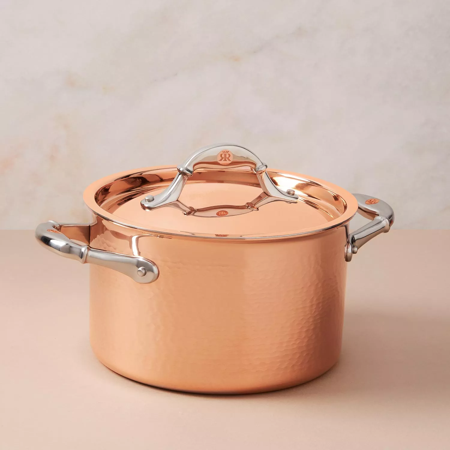 Ruffoni Italian Cookware | Copper Utensil Holder with Grape Emblem