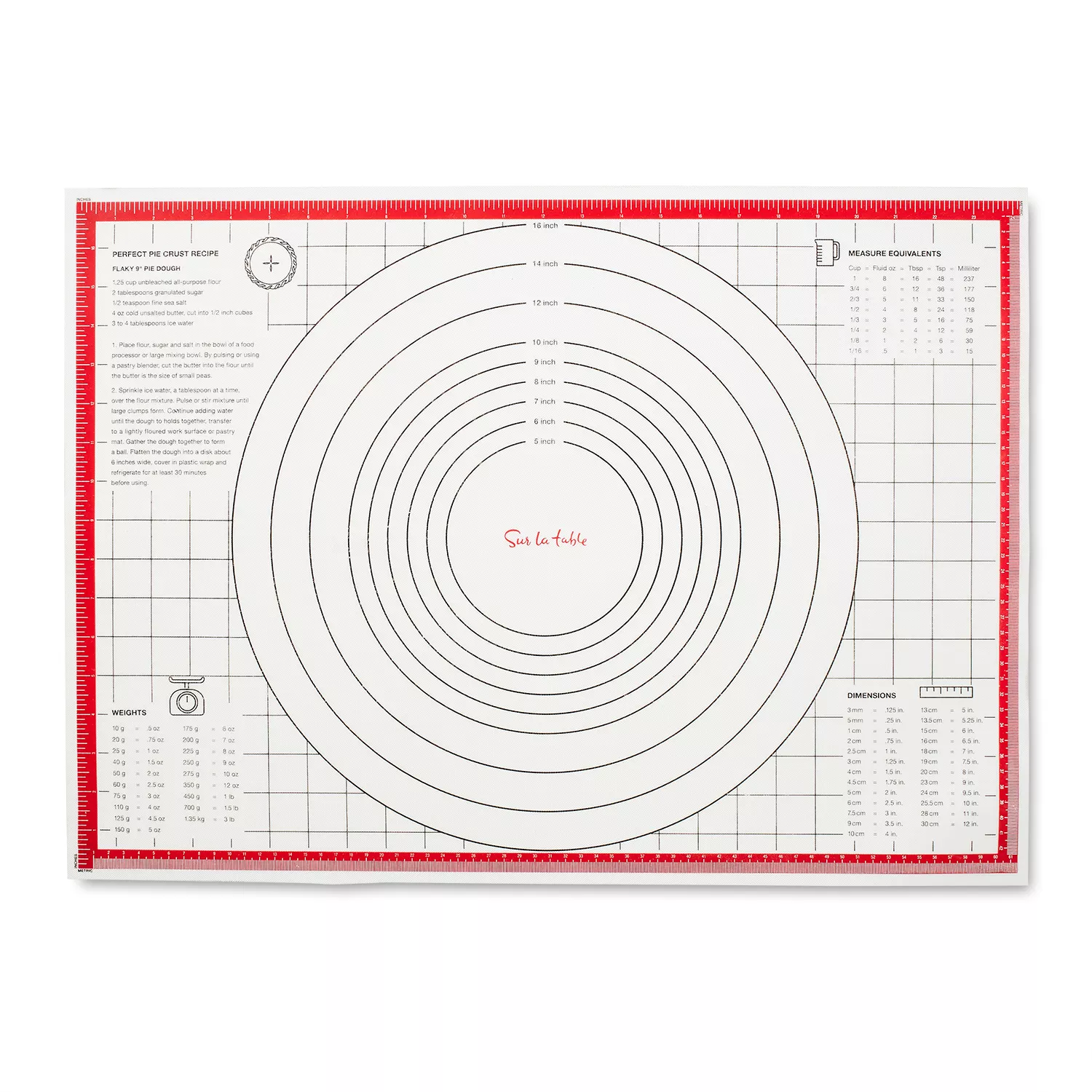 Sur La Table Nonstick Silicone Pastry Mat, 18 x 25