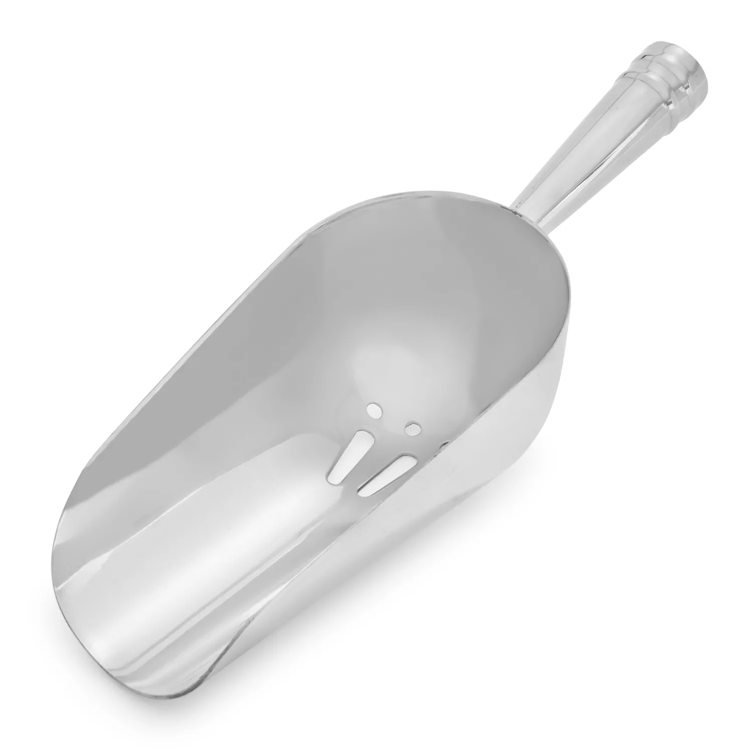 Hubert Solid Stainless Steel Ice Scoop - 9 1/4L x 3 1/4W