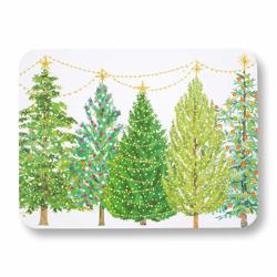 Caspari Christmas Tree Light Paper Placemats, Set of 12