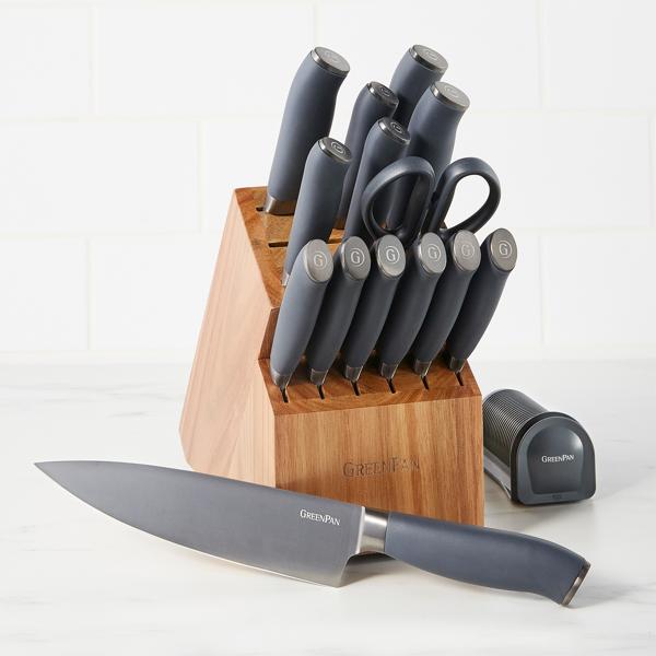 GreenPan Titanium Ultimate 16Piece Knife Block Set Sur La Table