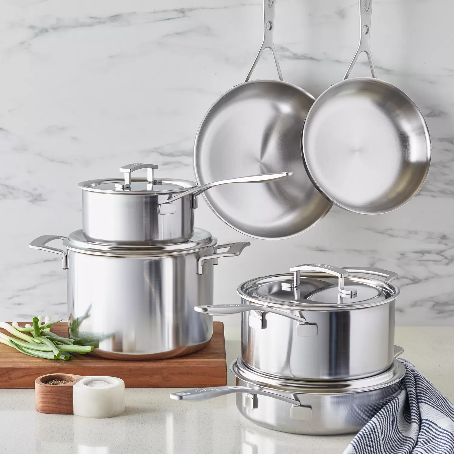 Demeyere Cookware Set 5-Ply Plus Stainless Steel 10-Piece