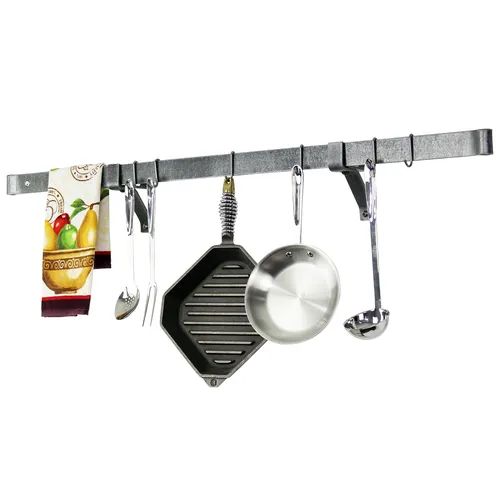 Enclume Hammered Steel Rolled End Wall Racks