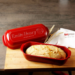 Emile Henry Burgundy Italian Bread Baker