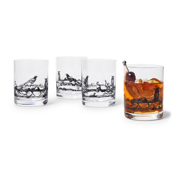 Sur La Table Halloween Double Old-Fashioned Glasses, Set of 4 
