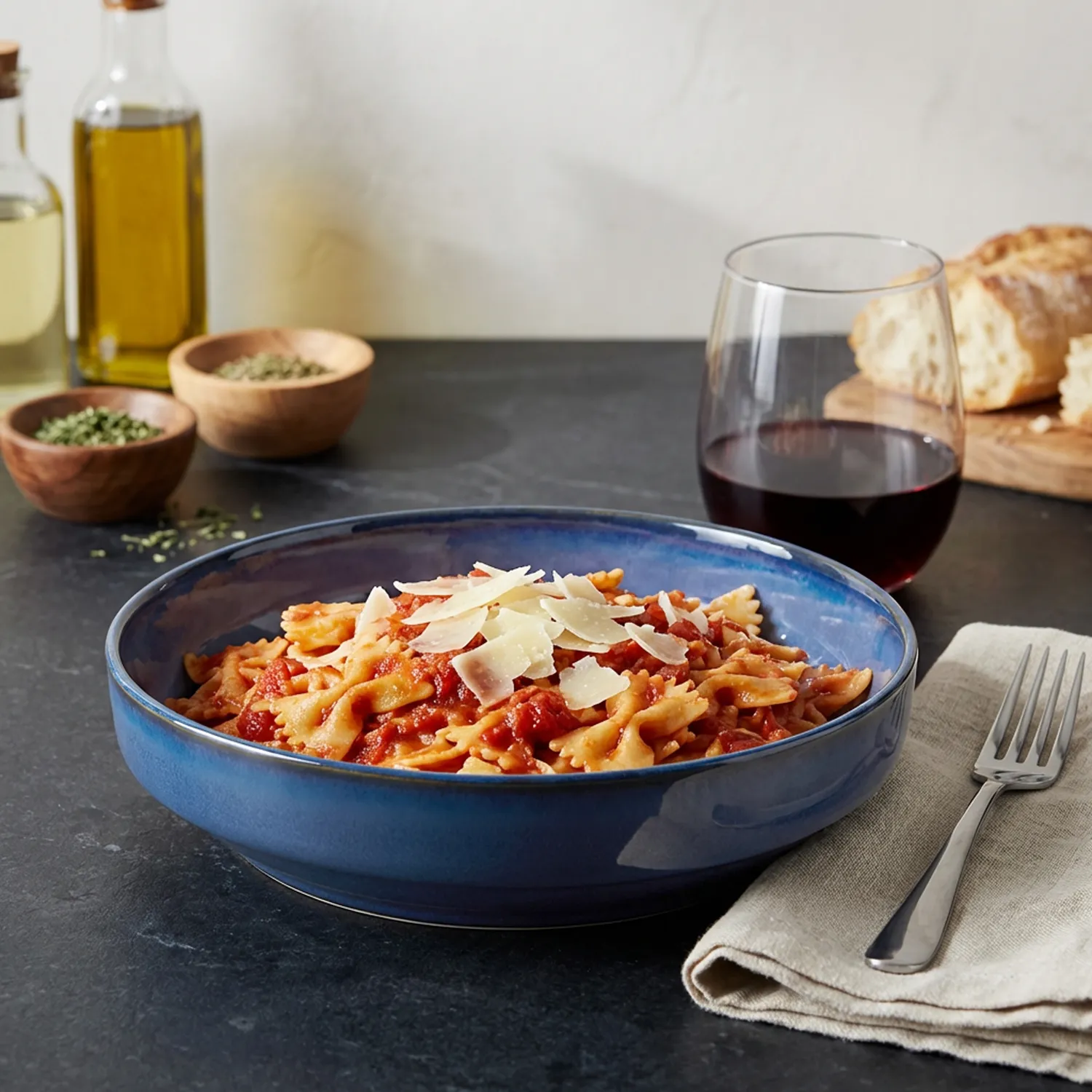 Sur La Table Lucent Reactive Glaze Pasta Bowl