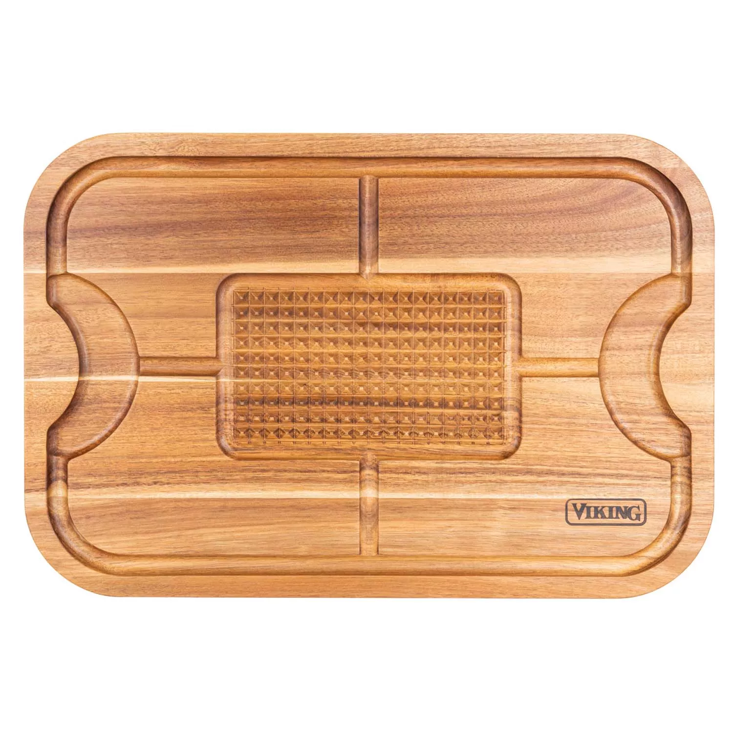 Viking Acacia Carving Board with 3 Piece Carving Set