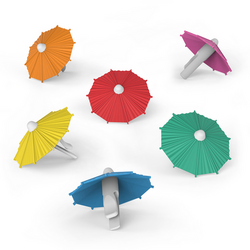 Fred Umbrella Drink Markers, Set of 6