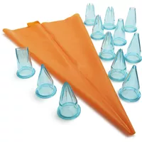 Fat Daddio&#8217;s 12-Piece Large Pastry Tip Set with Silicone Bag