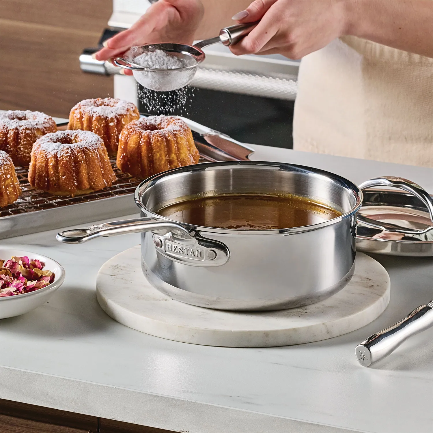 Hestan ProBond Luxe Stainless Steel Saucepan with Lid