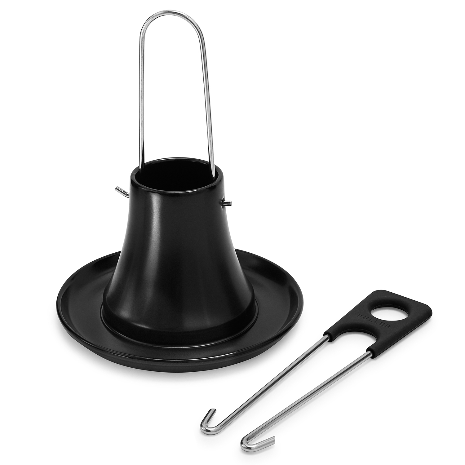 Sur La Table Pro Ceramic Chicken Roaster with Poultry Puller
