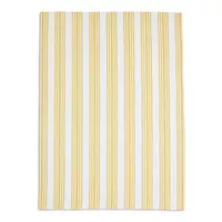 Sur La Table Yellow Striped Kitchen Towel, 28&#34; x 20&#34;