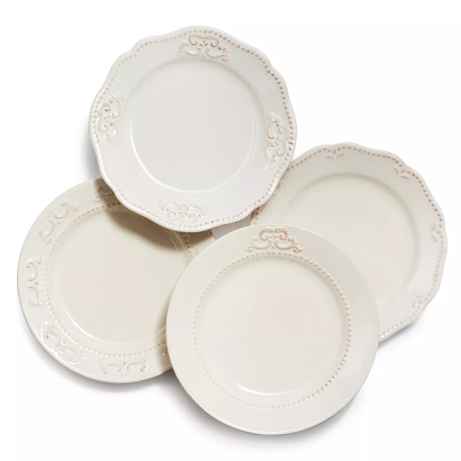 Sur La Table Pearl Stoneware Dessert Plates, Set of 4