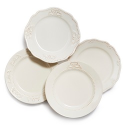 Pearl Stoneware Dessert Plates, Set of 4