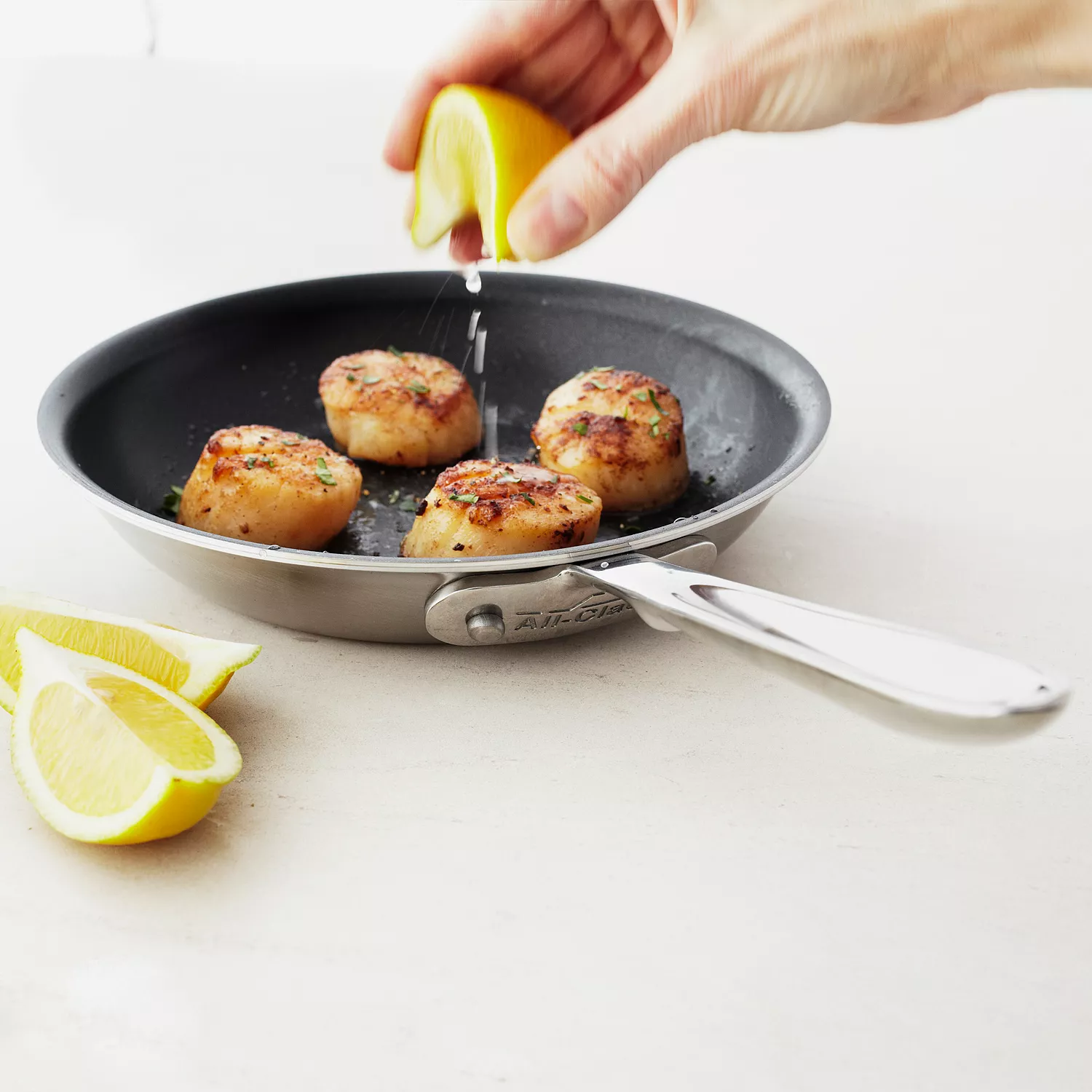 All-Clad D5 Brushed Stainless Steel Nonstick Skillets