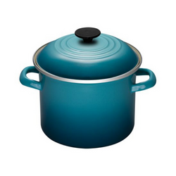 Le Creuset Caribbean Enameled Steel Stockpot, 6 qt. LOVE this  perfectly sized, easy to clean stock pot!