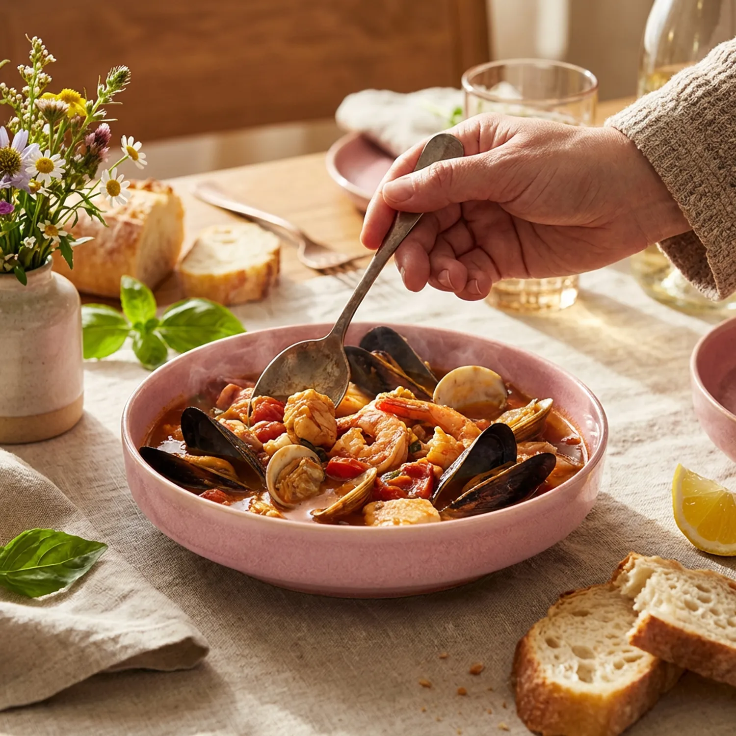 Sur La Table Lucent Reactive Glaze Pasta Bowl
