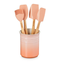Le Creuset Peche 5-Piece Crock & Tool Set Nice utensils,  work so well with my cast iron pans