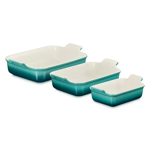 Le Creuset Heritage Stoneware 3-Piece Rectangular Baker Set