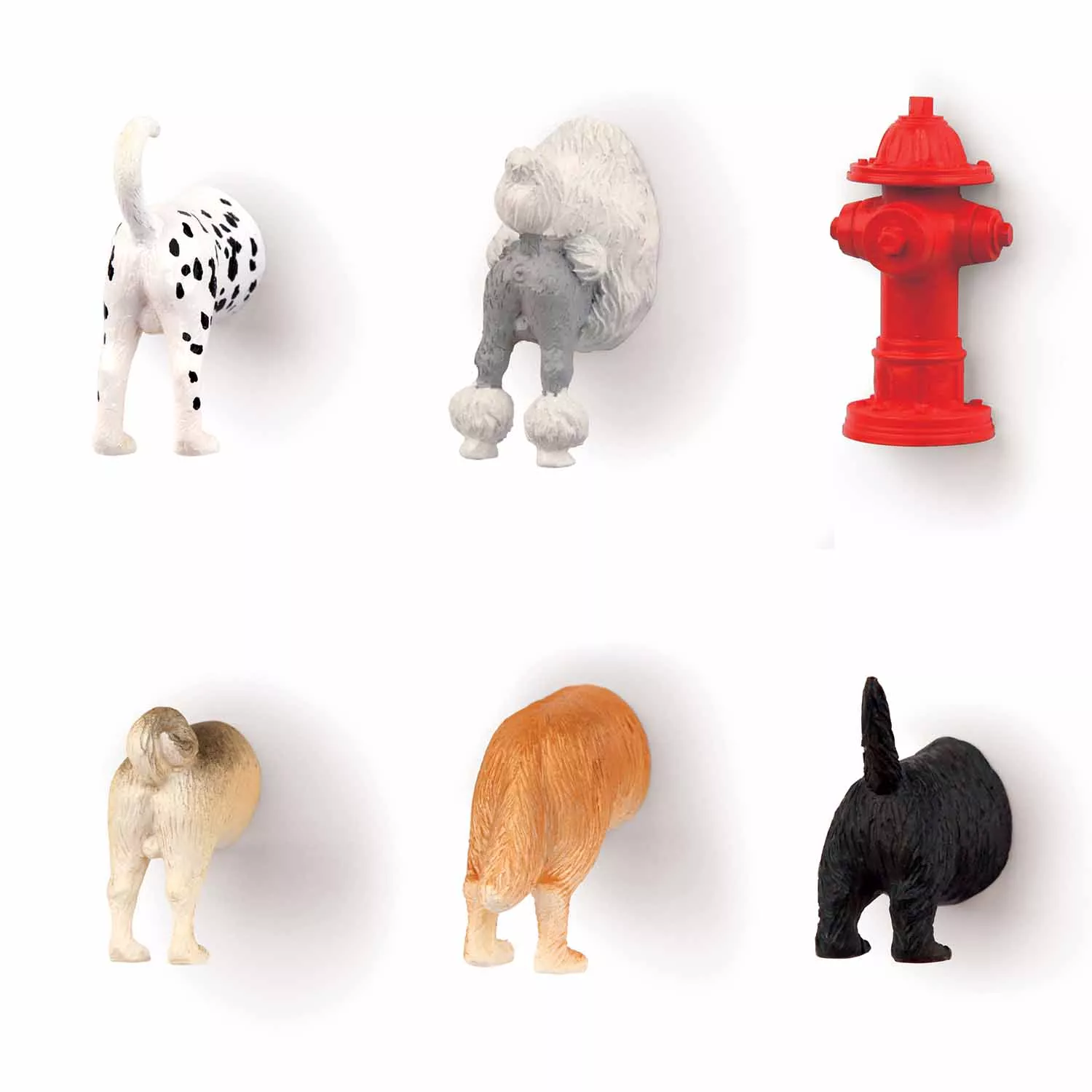 Kikkerland Dog Booty Magnets, Set of 6