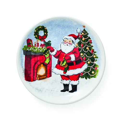 Sur La Table Jolly Santa Appetizer Plates, Set of 4