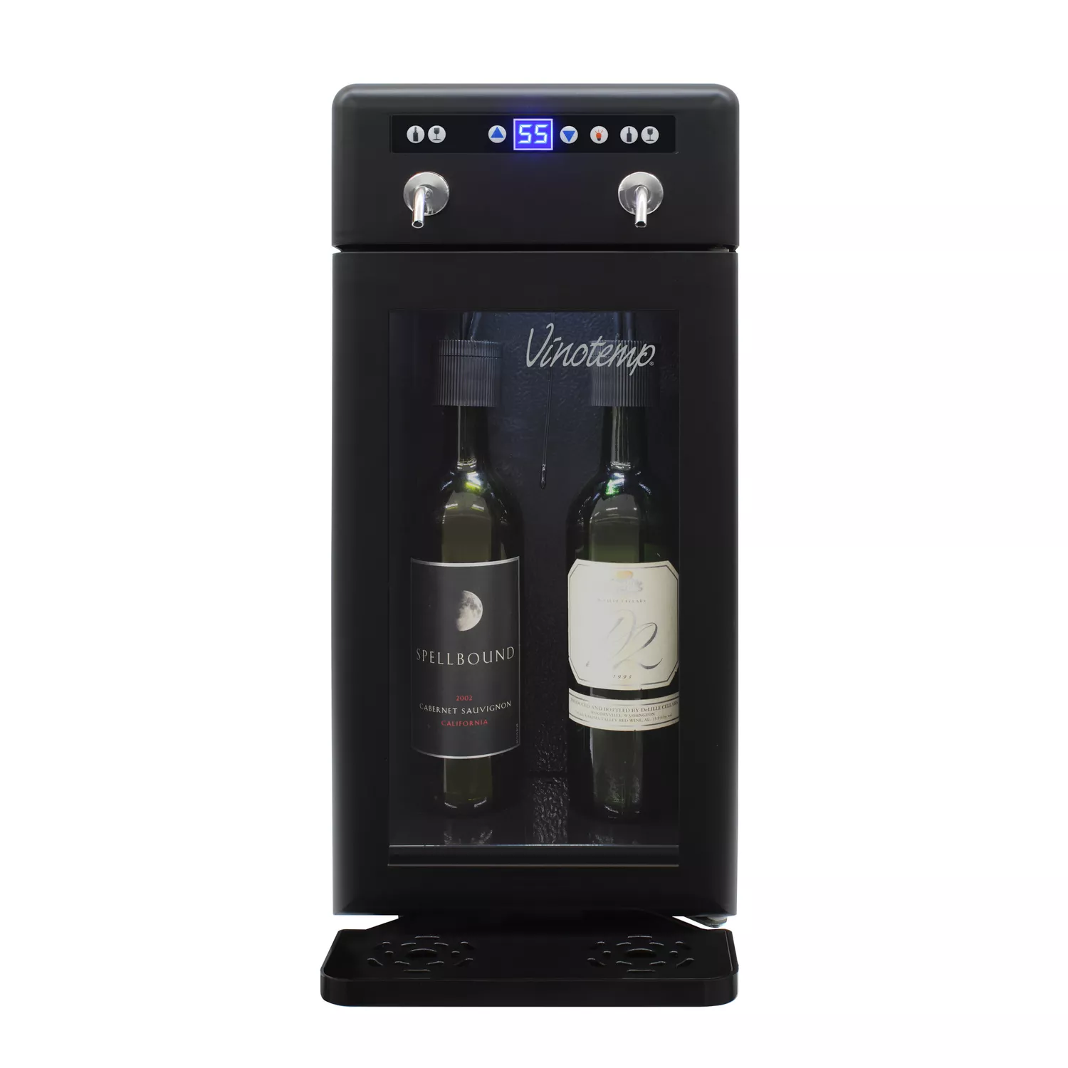 Vinotemp 2-Bottle Wine Dispenser with Drip Tray & Push Button Controls