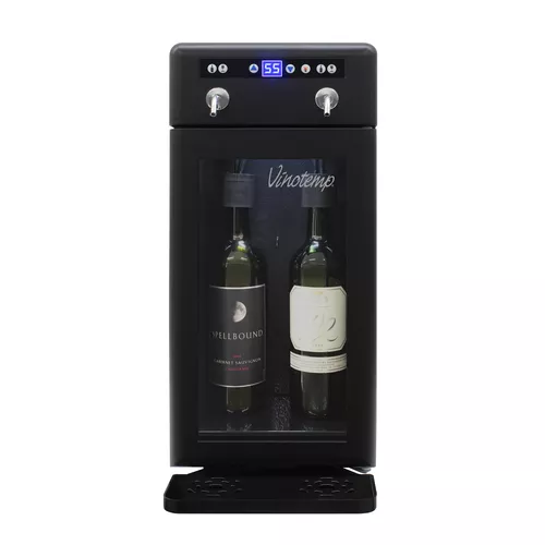 Vinotemp 2-Bottle Wine Dispenser with Drip Tray & Push Button Controls