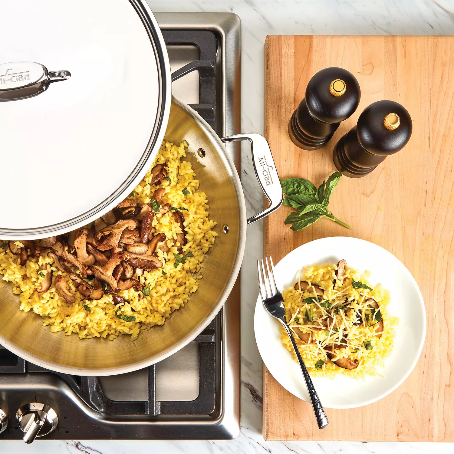 All-Clad D5 Brushed Stainless Steel Universal Pan, 4.5 qt.