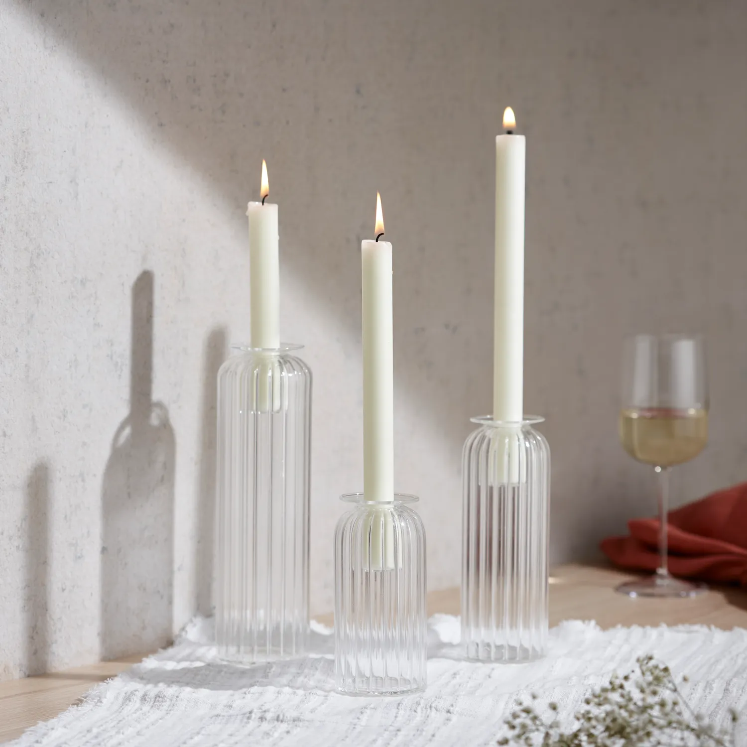 Sur La Table Bud Vase Taper Candle Holder