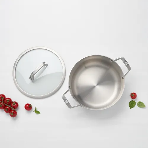 Zwilling Motion Stainless Steel Chef's Pan with Lid, 4 qt.