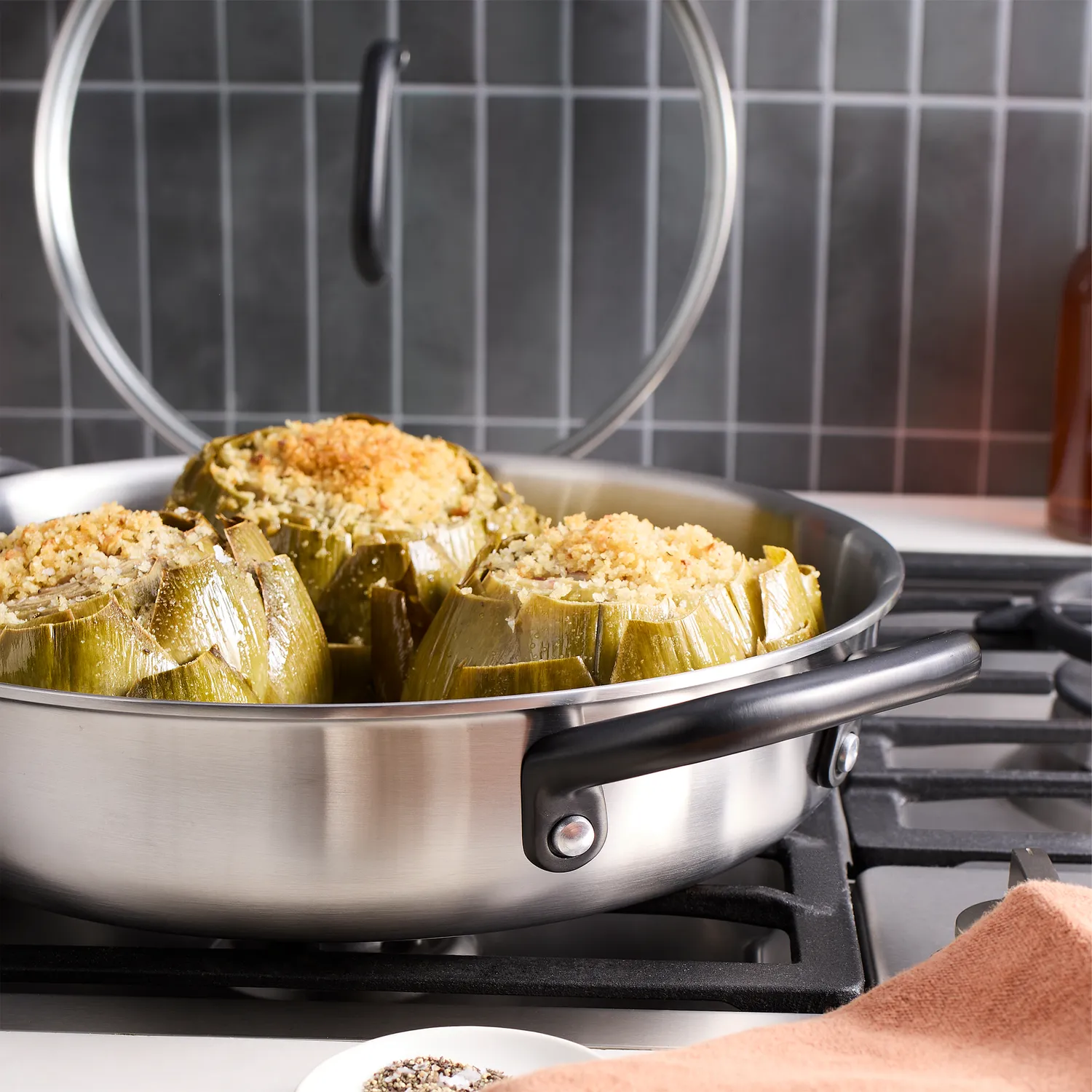 Zwilling Milano Stainless Steel Sauté Pan with Lid, 4 qt.