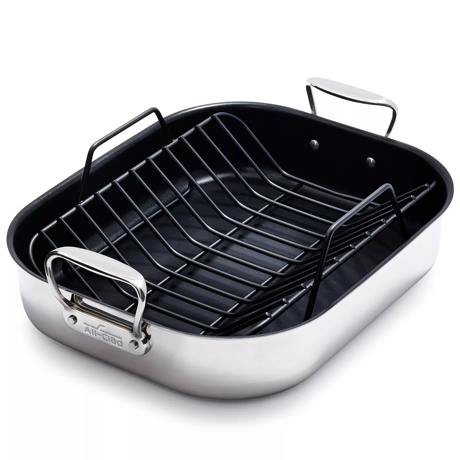 All-Clad Nonstick Roasting Pan with Nonstick Rack, 13&#34; x 16&#34;