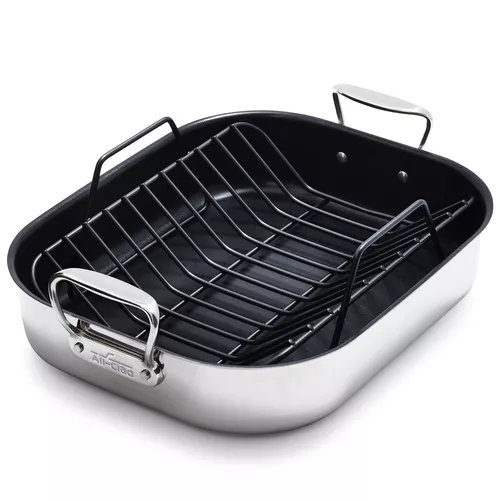 All-Clad Nonstick Roasting Pan with Nonstick Rack, 13&#34; x 16&#34;