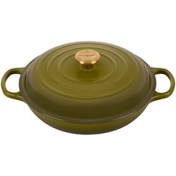 Le Creuset Signature Cast Iron Braiser, 3.5 qt. Holds heat after stove/oven is turned off