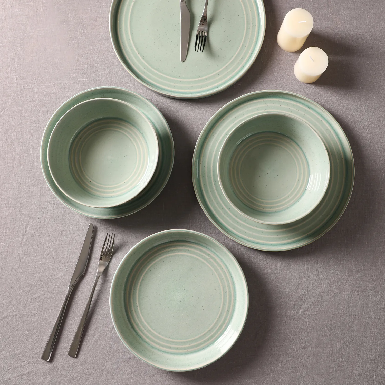 Stone Lain Claire Stoneware 12-Piece Dinnerware Set